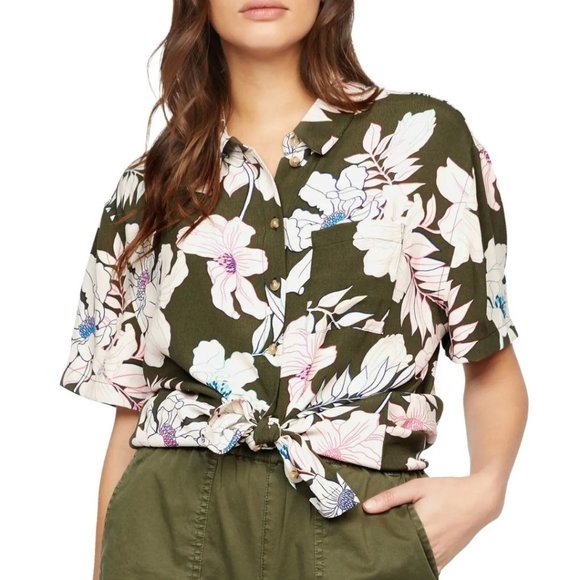 Sanctuary Tops - NWT Sanctuary Tropical Resort Shirt Green S